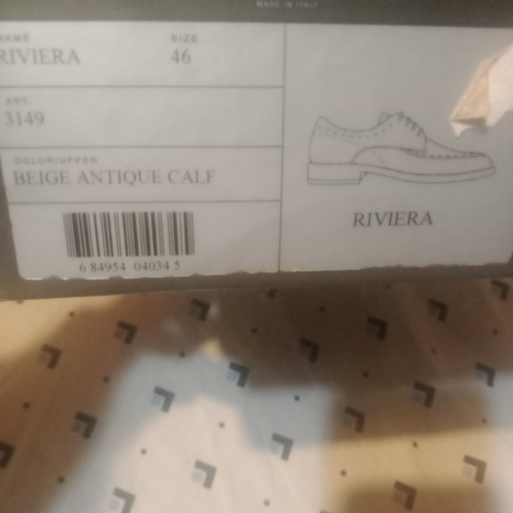 Antonio Maurizi Riviera Beige Antique Calf Leather Oxfords (Size 13 - Picture 14 of 14